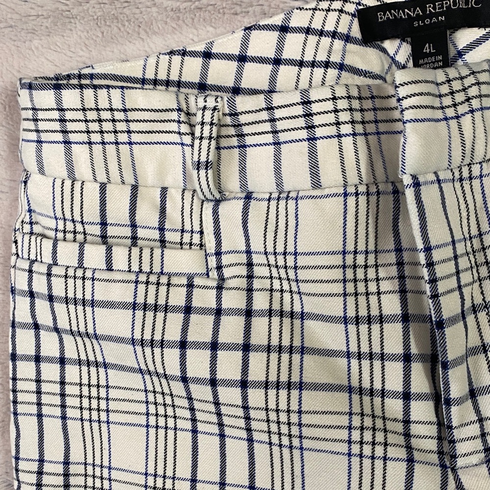 Banana Republic Black and White Plaid Straight Leg Pants - Picture 5 of 5